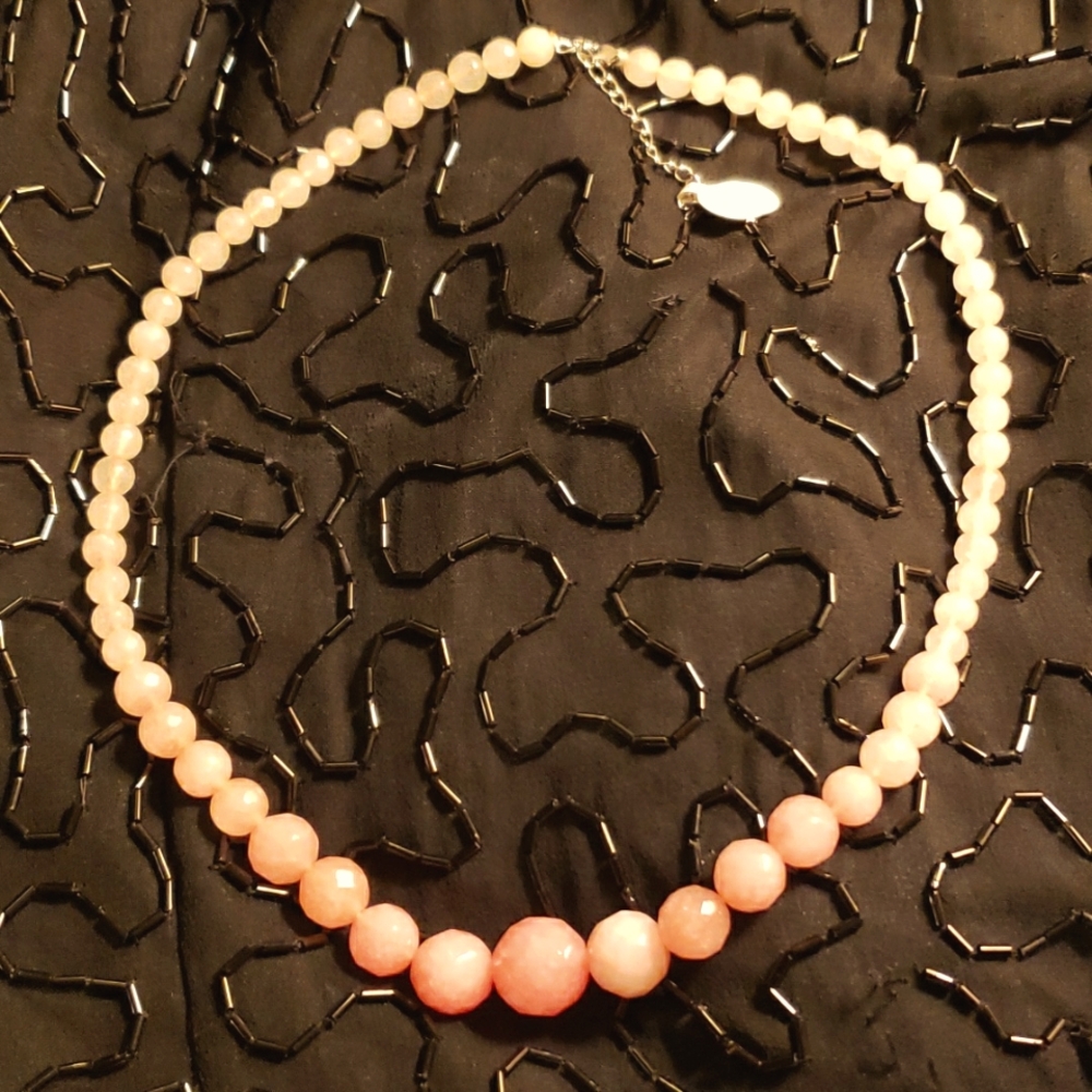 Rhodochrosite Bead Necklace